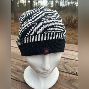 Spyder Brand Knit Black & White Beanie Unisex